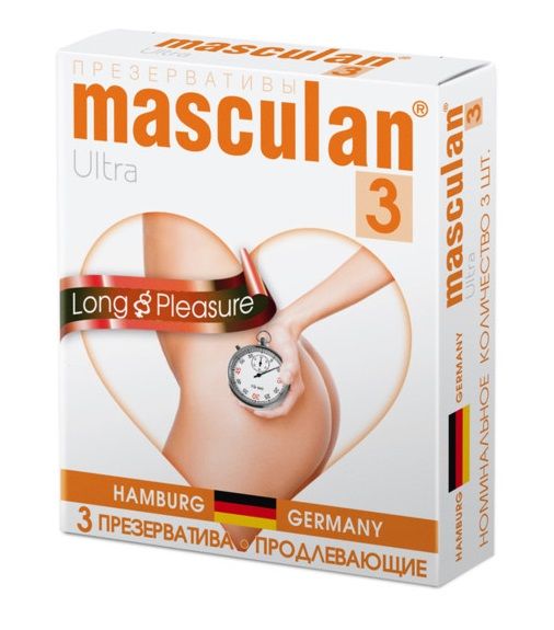  Masculan Ultra 3 Long Pleasure    - 3 .