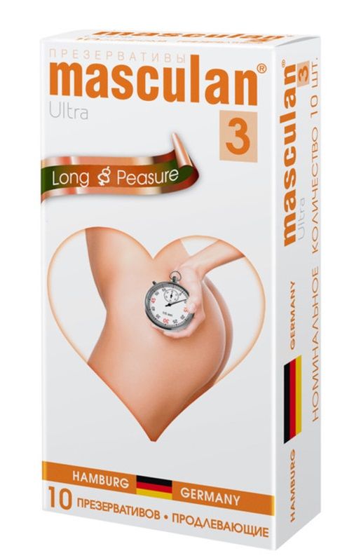  Masculan Ultra 3 Long Pleasure    - 10 .