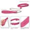     Tickle Me Pink Collar With Leash