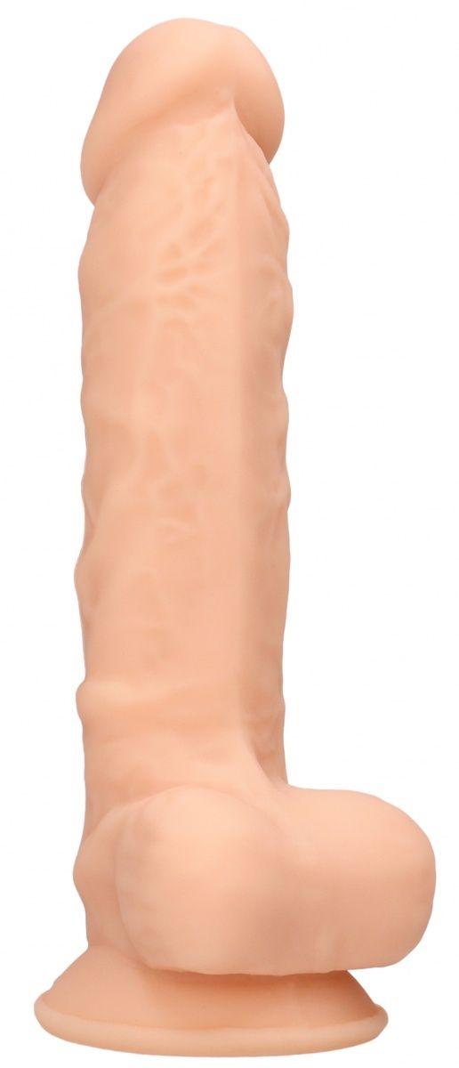   Silicone Dildo With Balls - 17,8 .