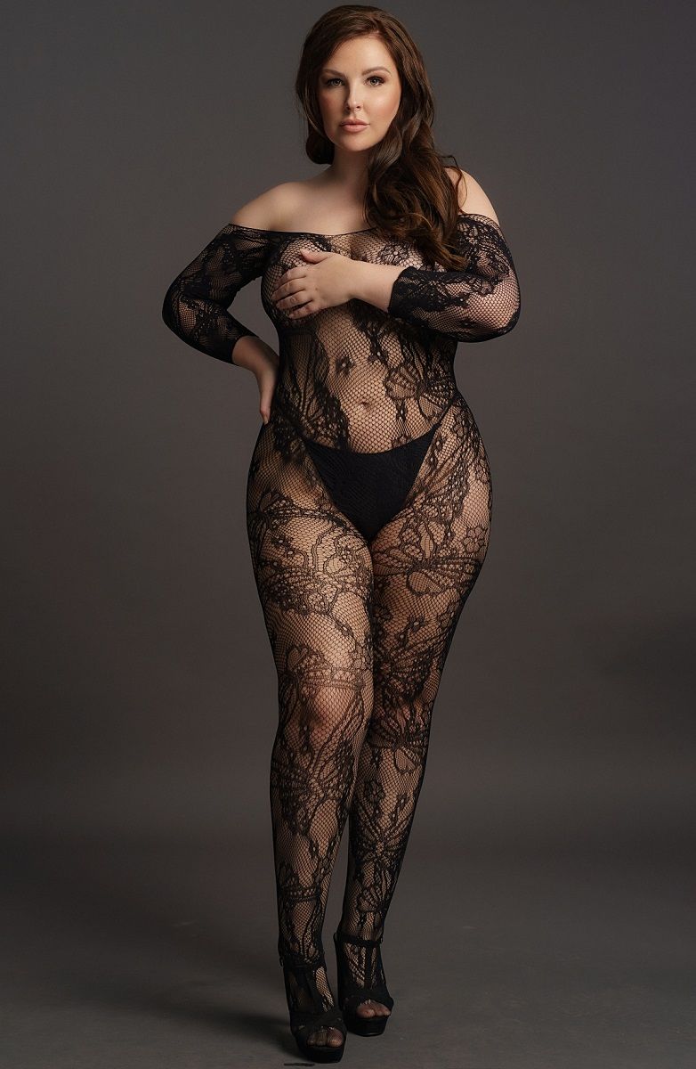      Lace Sleeved Bodystocking