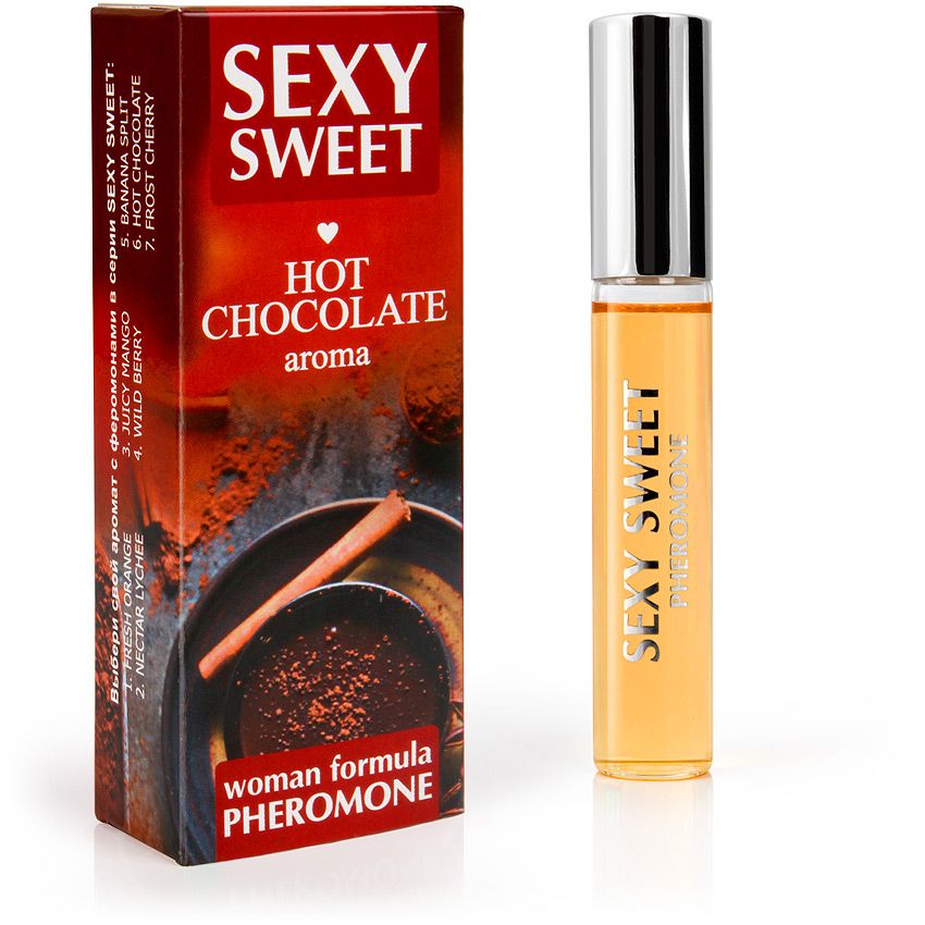 Парфюмированное средство для тела с феромонами Sexy Sweet с ароматом горячего шоколада - 10 мл.