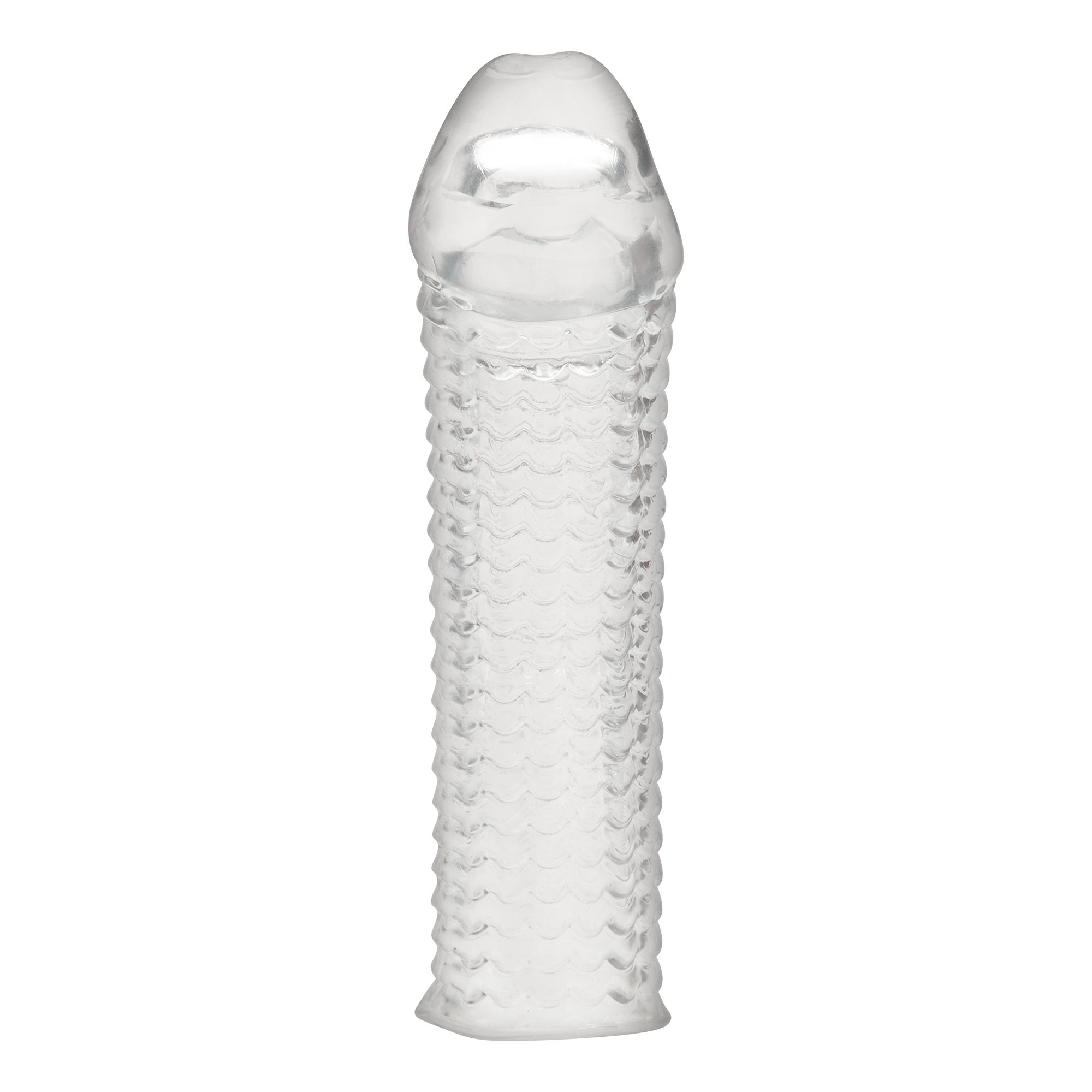     Clear Textured Penis Enhancing Sleeve Extension - 16,5 .