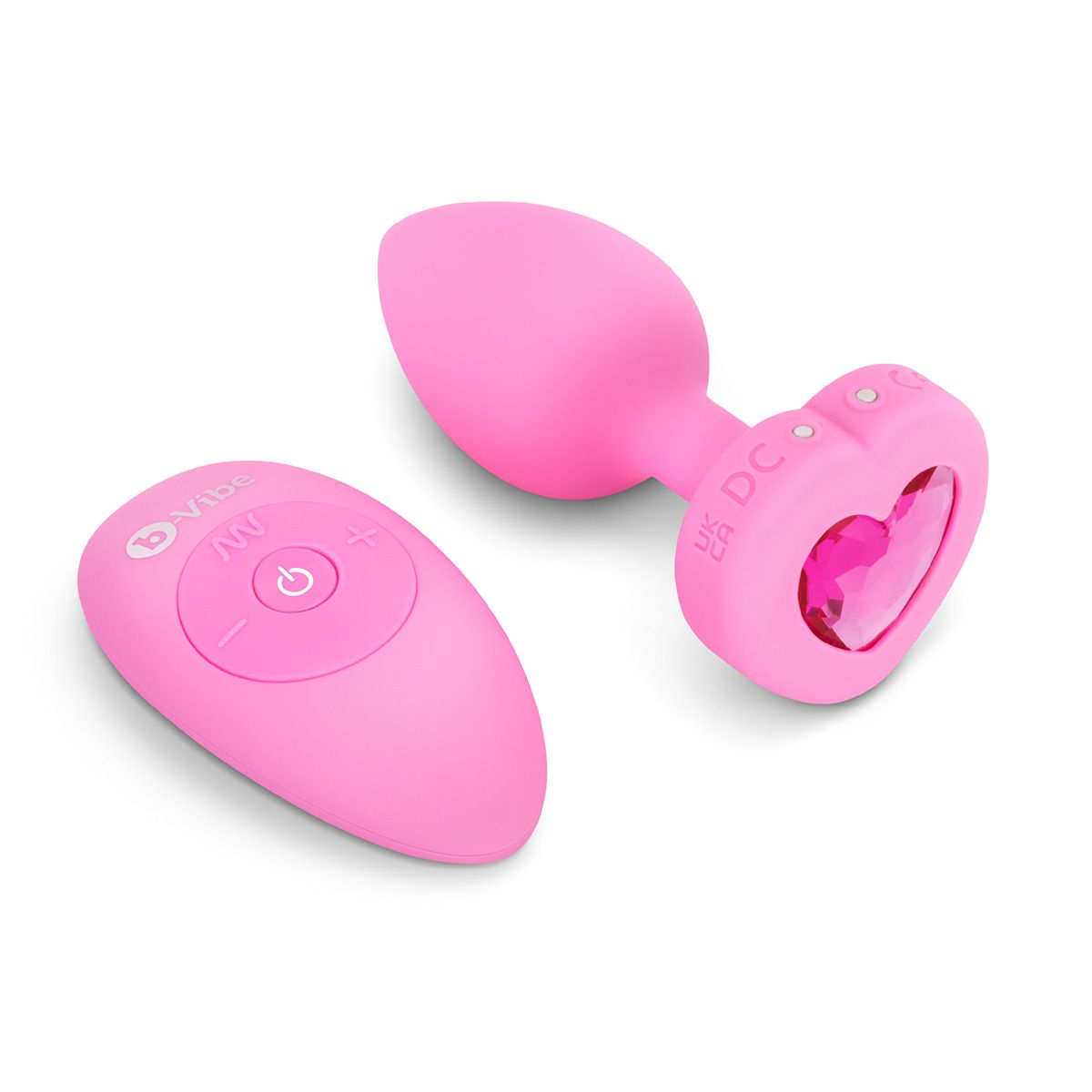     - Vibrating Heart Shape Jewel Plug S-M