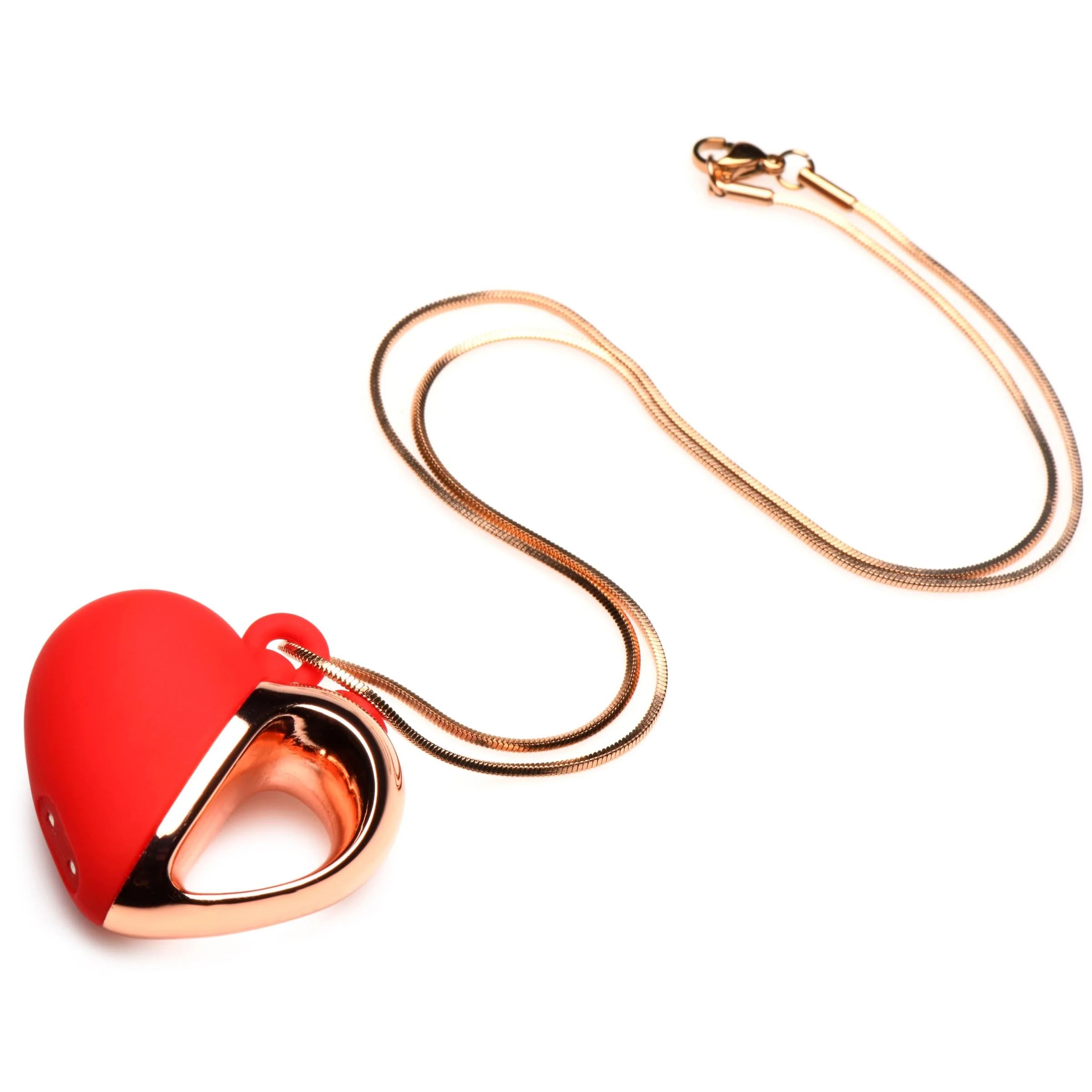    - 10X Vibrating Silicone Heart Necklace