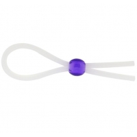      SILICONE COCK RING WITH BEAD LAVENDER