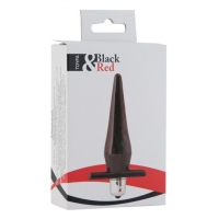 Черная водонепроницаемая вибровтулка Black Red - 12,7 см.